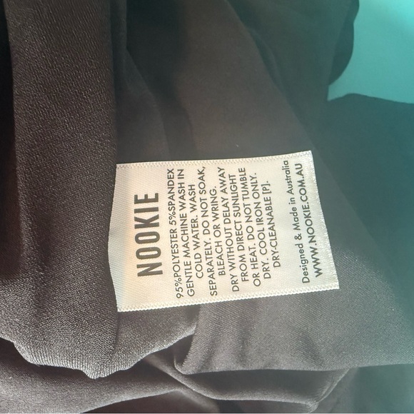 Revolve NOOKIE Belisse Gown Maxi Dress Black Size Large - Picture 4 of 4